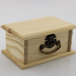 Woodhaid  Wooden Box with Antique-Style Handle