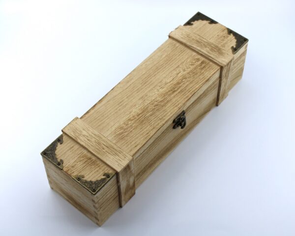 Woodhaid Antique-Style Rectangular Wine Box – Handmade Wood Packaging - Image 4
