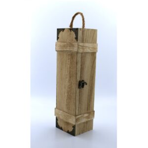 Woodhaid Antique-Style Rectangular Wine Box – Handmade Wood Packaging