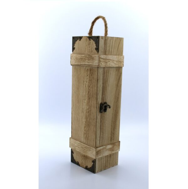 Woodhaid Antique-Style Rectangular Wine Box – Handmade Wood Packaging