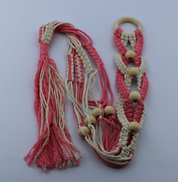 Woodhaid Plant Hanger Macrame dual color - Image 3