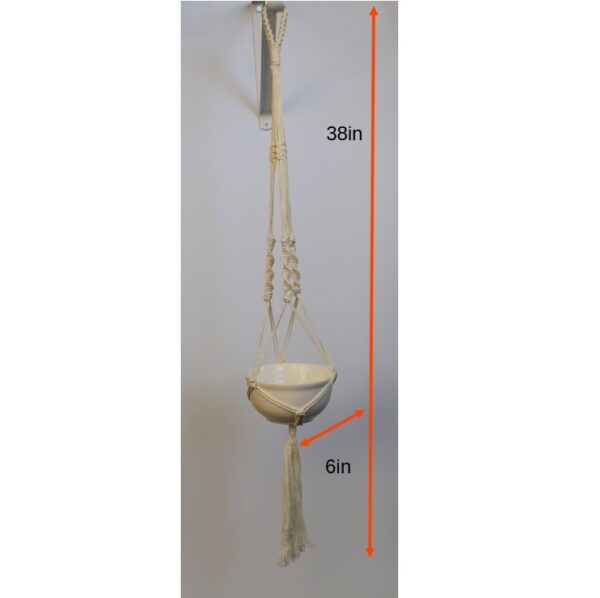 Woodhaid Macrame Plant Hanger for Medium - Small Pots - Image 5