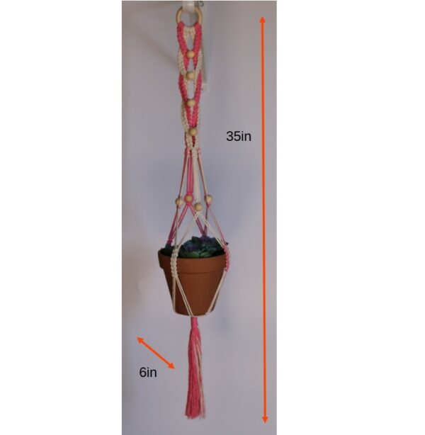 Woodhaid Plant Hanger Macrame dual color - Image 5
