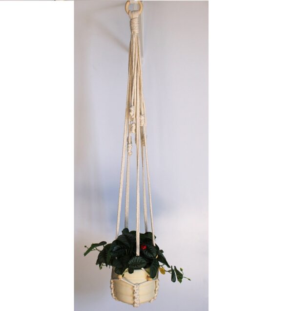 Adjustable Macramé Plant Hanger for Medium and Large Pots - Image 4