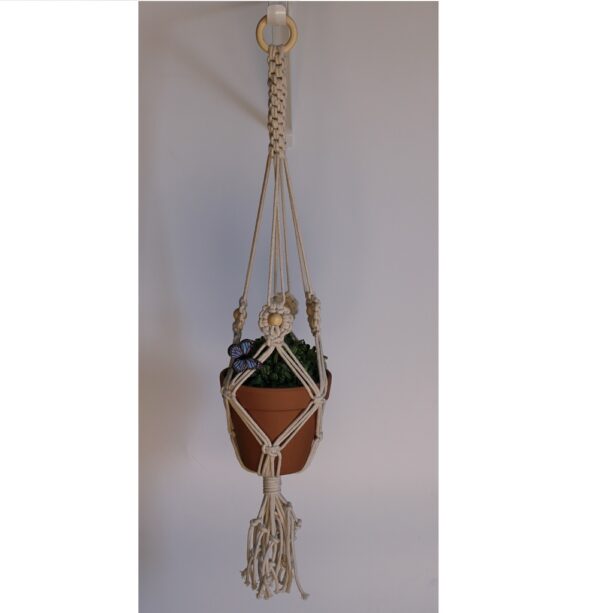 Plant Hanger with Flowers and Chinese Crown Knot - Image 5