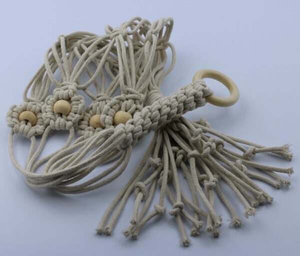 Plant Hanger with Flowers and Chinese Crown Knot - Image 2