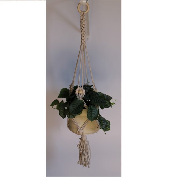 Plant Hanger with Flowers and Chinese Crown Knot - Image 4