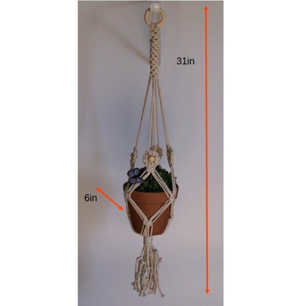 Plant Hanger with Flowers and Chinese Crown Knot - Image 7