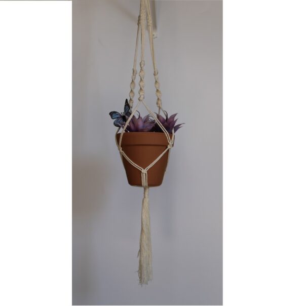 Woodhaid Macrame Plant Hanger for Medium - Small Pots - Image 3