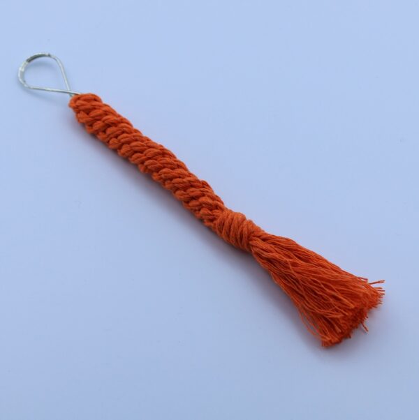 Handcrafted Macramé Three Flowers Keychain - Image 7