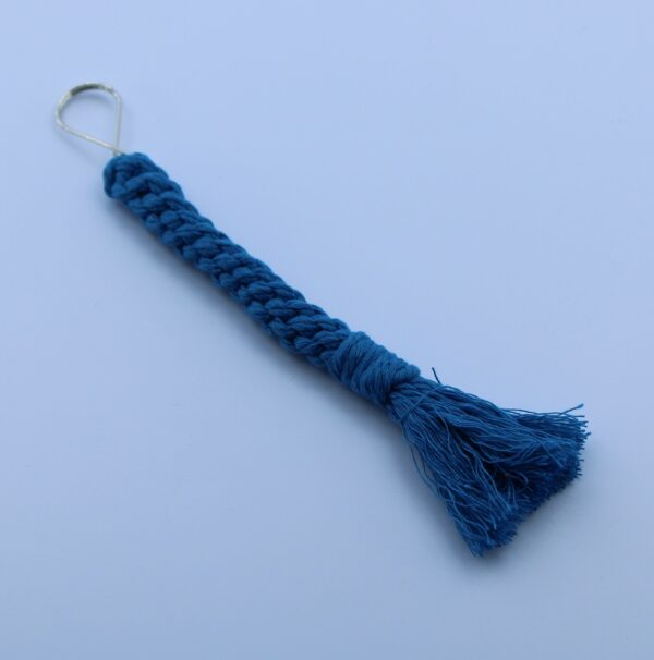 Handcrafted Macramé Three Flowers Keychain - Image 6