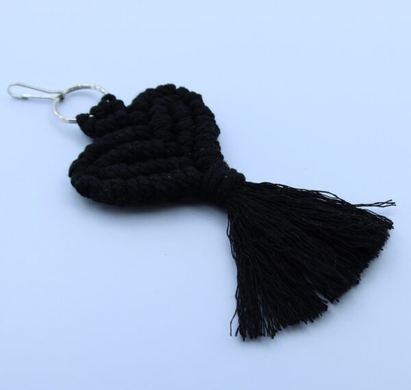 Handcrafted Macramé Love Heart Keychain - Image 4