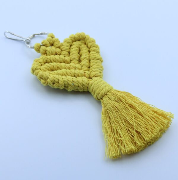 Handcrafted Macramé Love Heart Keychain - Image 7