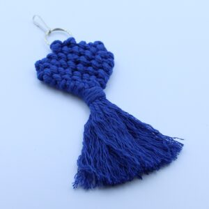 Handcrafted Macramé Love Heart Keychain
