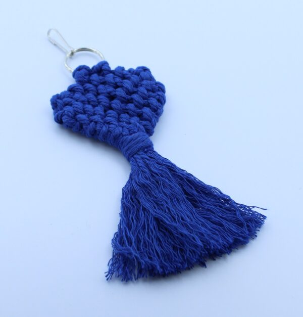 Handcrafted Macramé Love Heart Keychain